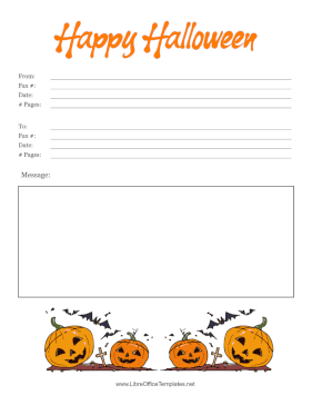 Halloween Pumpkins Fax LibreOffice Template