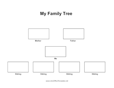 Plain Family Tree Parents LibreOffice Template