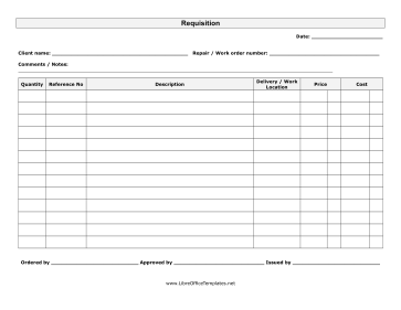 requisition template