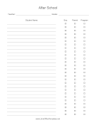 After School Student Tracker LibreOffice Template