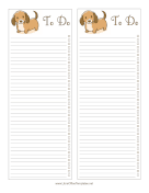 Cute Puppy To Do List LibreOffice Template