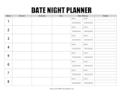 Date Activity Planner LibreOffice Template