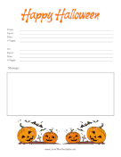 Halloween Pumpkins Fax LibreOffice Template