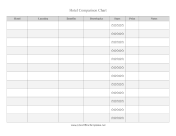 Hotel Comparison Tracker LibreOffice Template