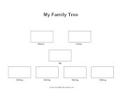 Plain Family Tree Parents LibreOffice Template