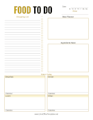 Weekly Grocery Planner LibreOffice Template